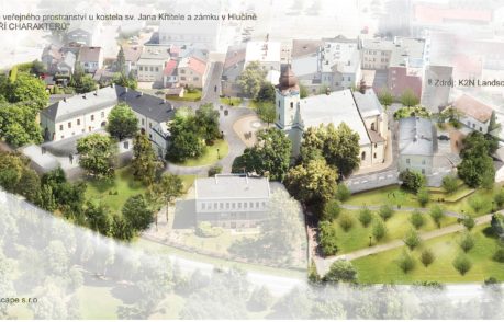 Hlučín – zámek a kostel sv. Jana Křtitele s Farskou zahradou